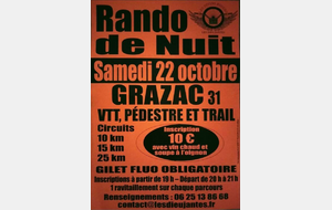 ext - Rando nocturne Grazac (31 Grazac)
